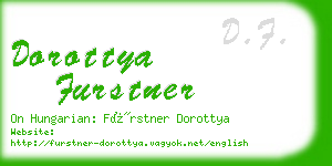 dorottya furstner business card